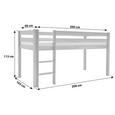MITTELHOHES BETT ALEX - Buchefarben, Design, Holz (90/200cm) MITTELHOHES BETT ALEX - Buchefarben, Design, Holz (90/200cm)