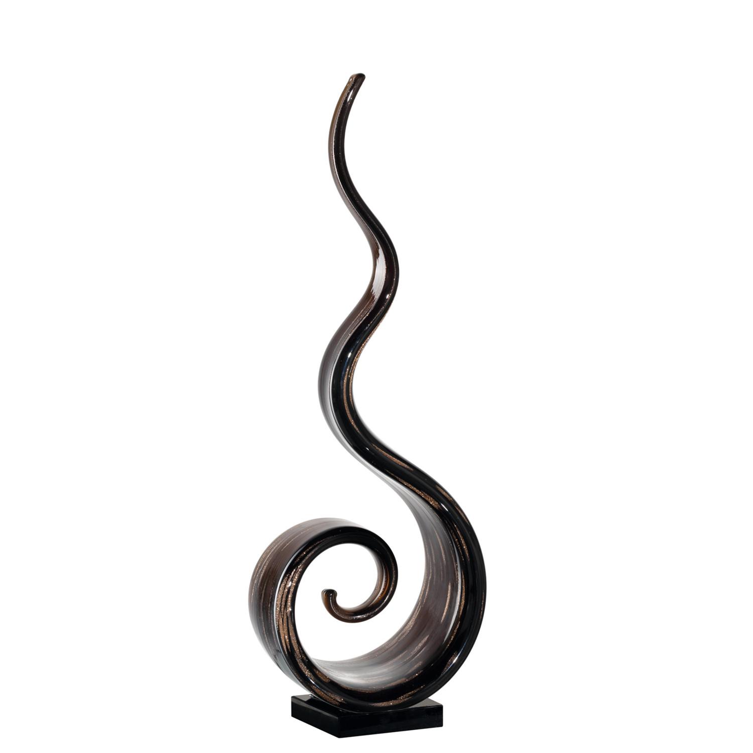 Skulptur Braun/Schwarz - Schwarz/Braun, Basics, Glas (14,00/40,00/8,00cm) - Leonardo