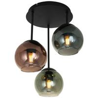 Deckenleuchte Gren Multicolor max. 25 Watt - Blau/Rot, MODERN, Glas/Metall (34.5/40,5cm)