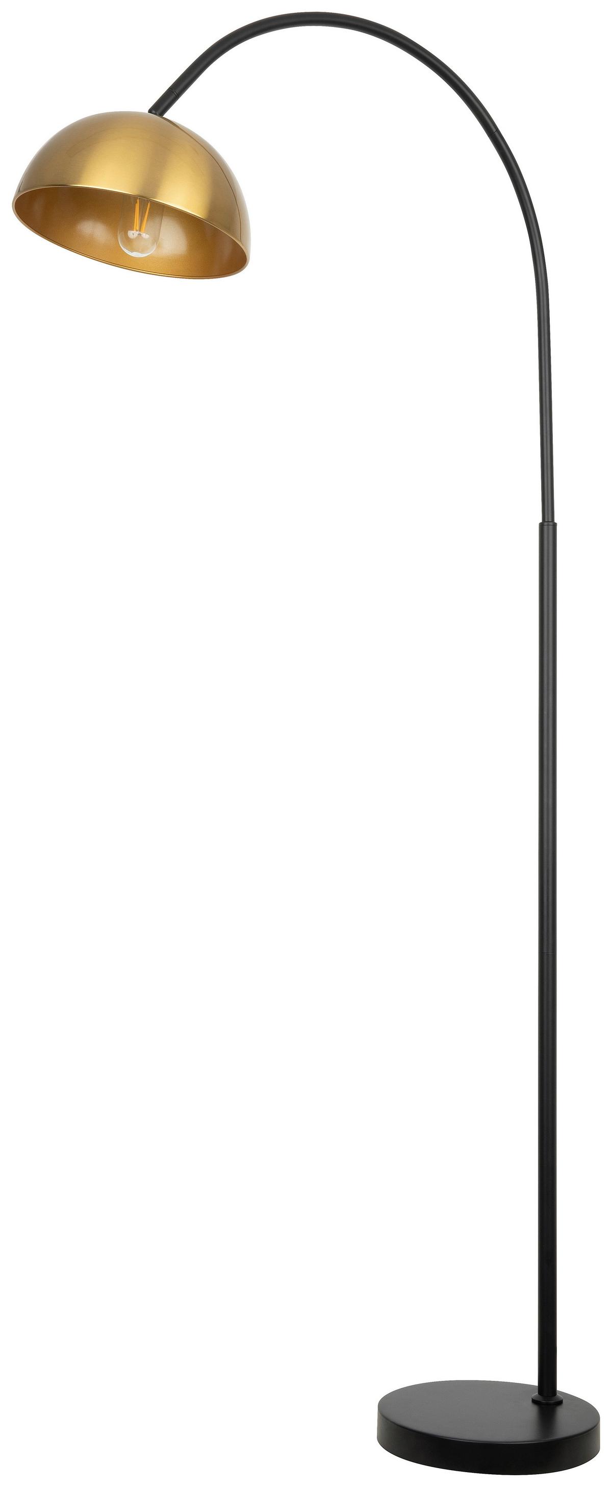 LAMPA STOJĄCA GELI - czarny/kolor złoty, Trend, metal (70/25/157cm) - Novel
