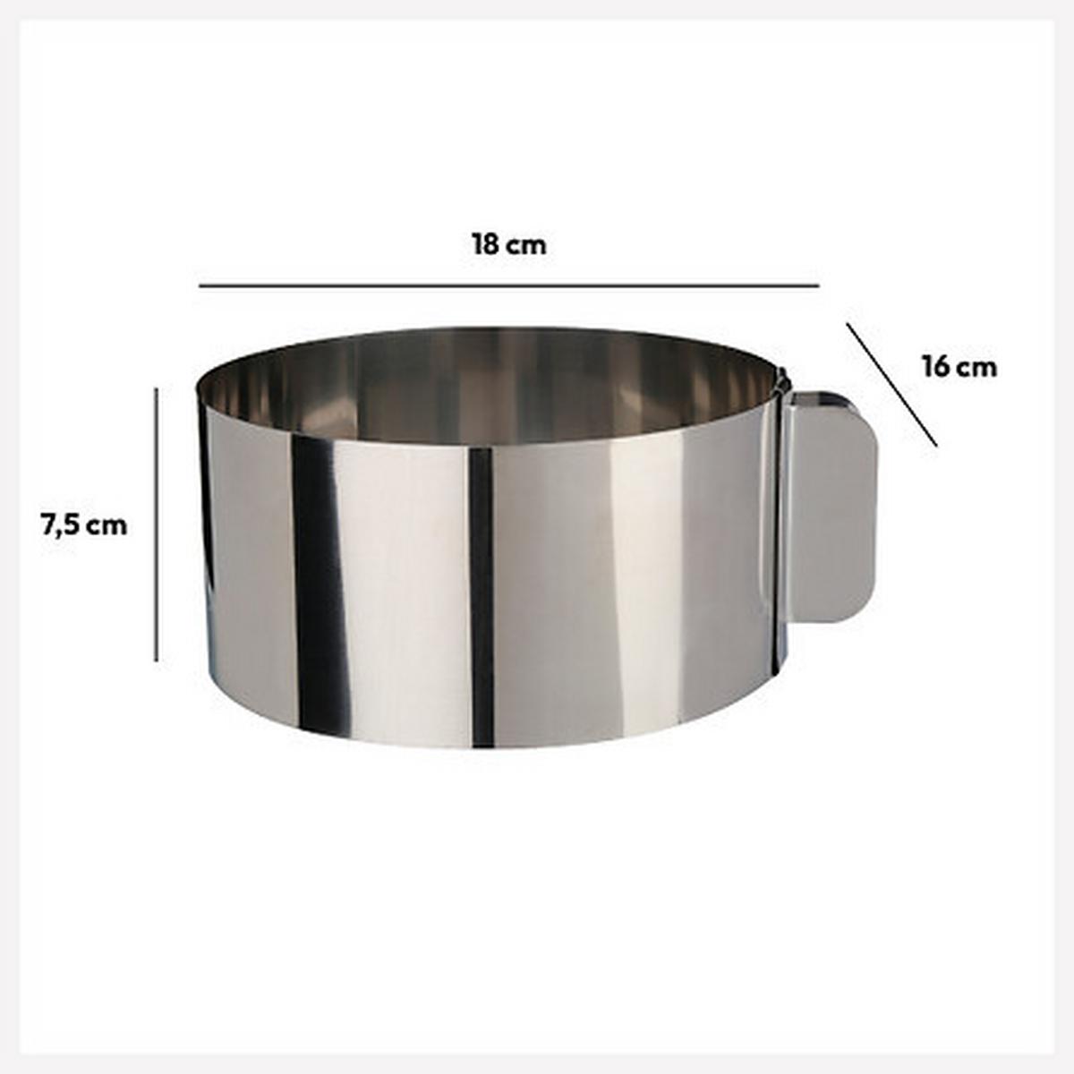 Inel pentru tort Extensible Cake - Basics (16/7,5cm)