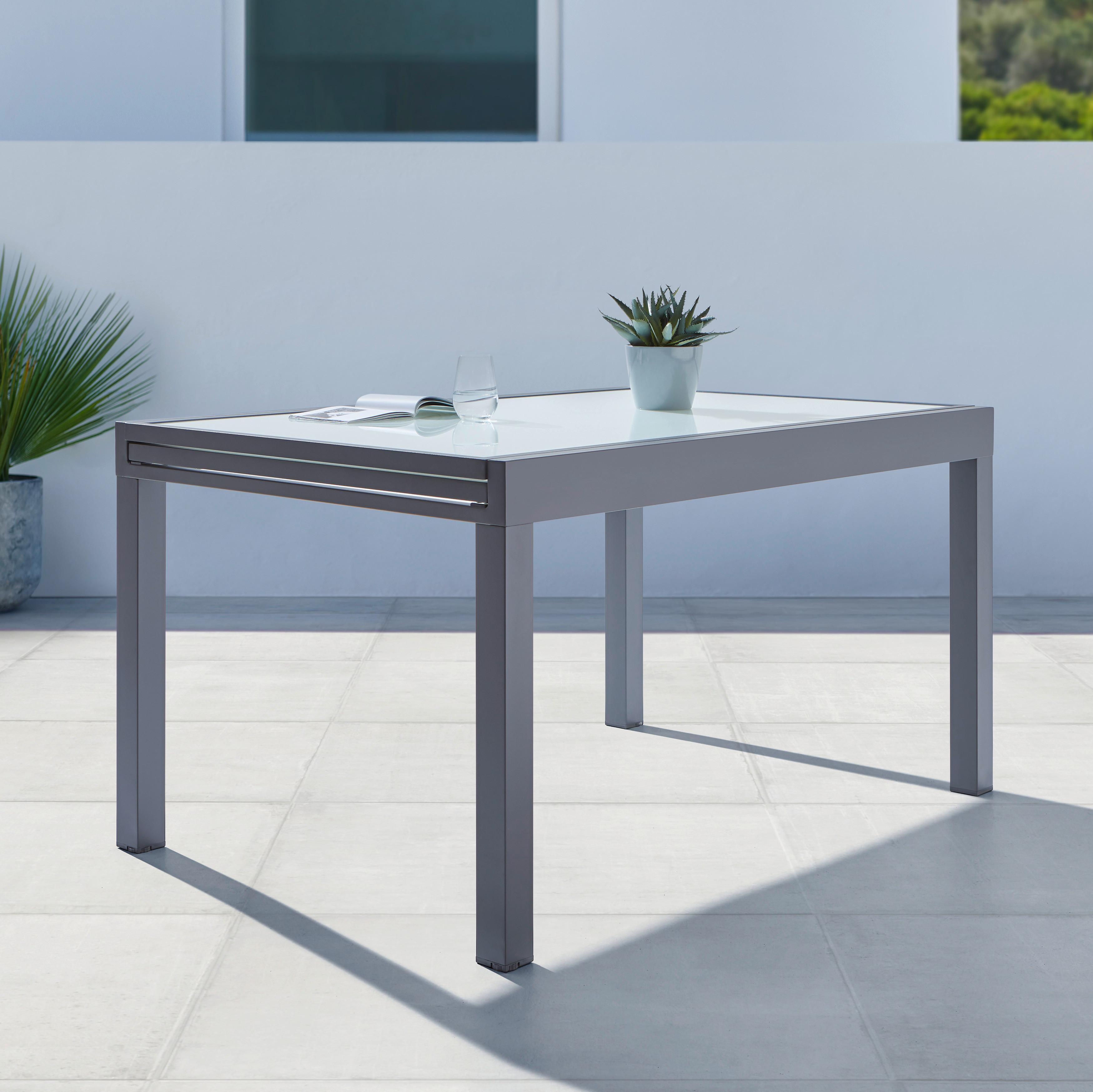 Masă extensibilă 135-270 cm Atlanta - antracit, Modern, sticlă/metal (135-270/75/90cm) - Mömax