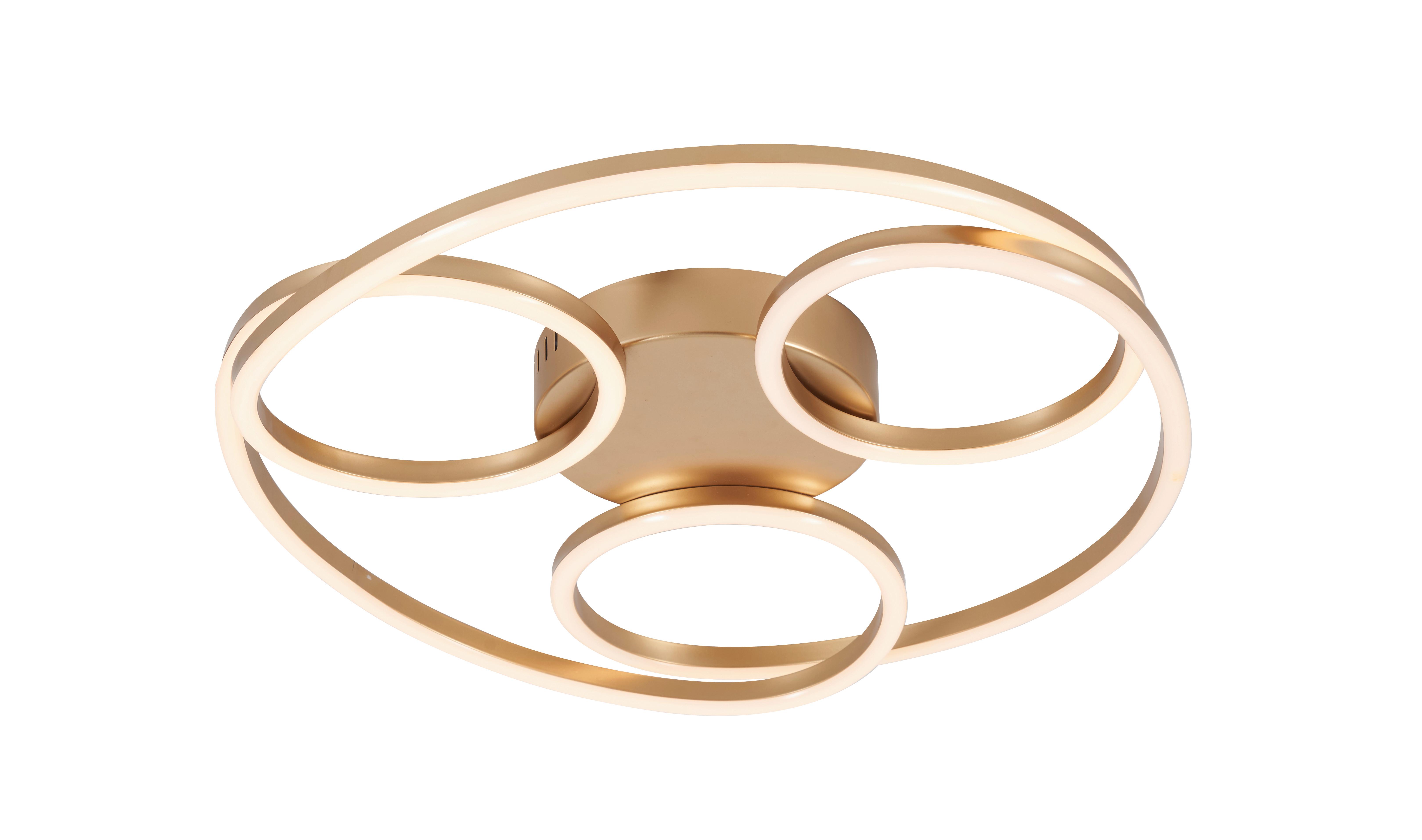 Plafonieră cu LED Rundim - șampanie, Modern, plastic/metal (51/8cm) - Mömax