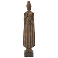 Buddha Ishwar aus Echtholz - Dunkelbraun, LIFESTYLE, Holz (14,5/62/9,5cm) - MÖMAX modern living
