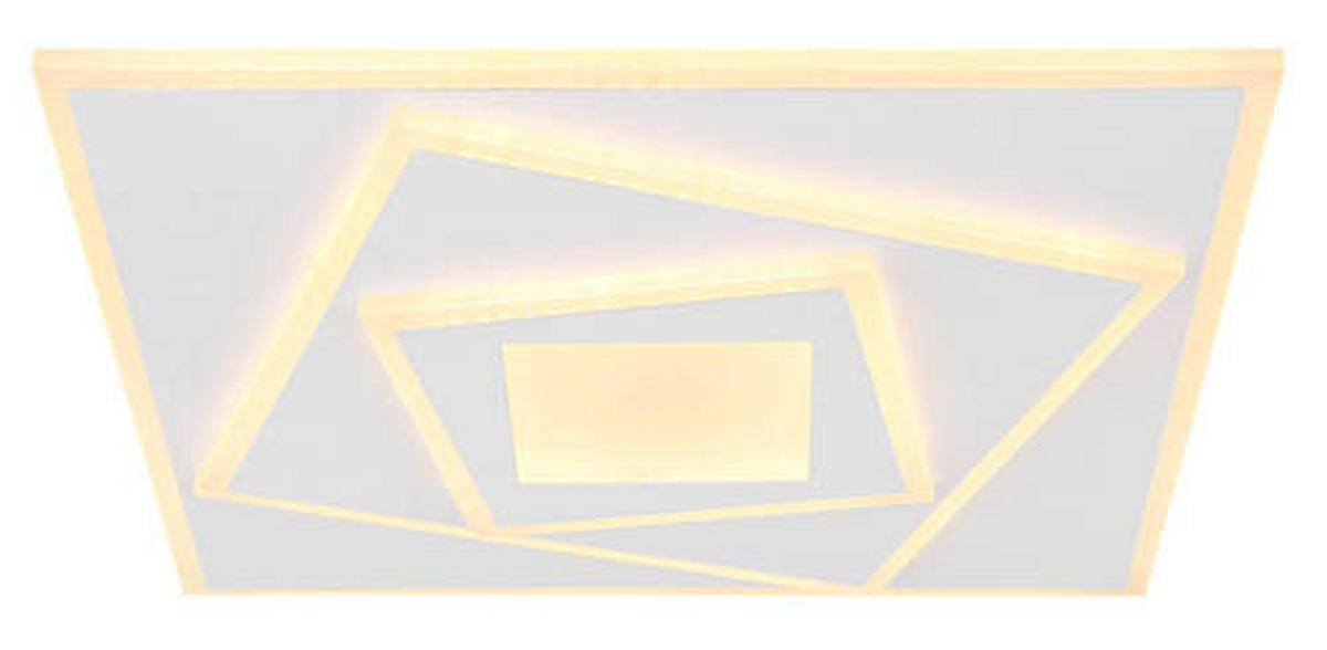 LED-Deckenleuchte Horni Opal/Weiß max. 24 Watt - Opal/Weiß, Design, Kunststoff/Metall (40/40/5,4cm) - Globo