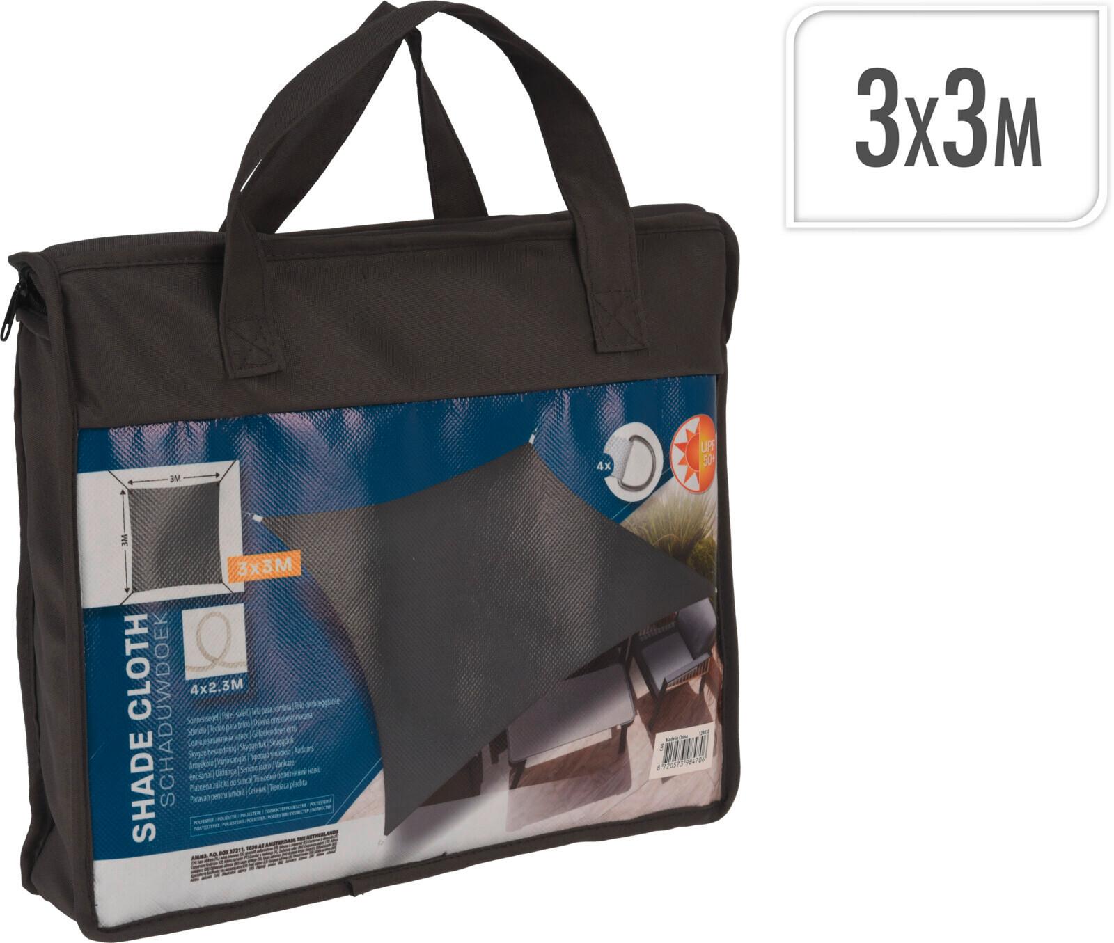 Kerti Napvitorla Tina - fekete, Konventionell, textil (300/300cm) - Mömax