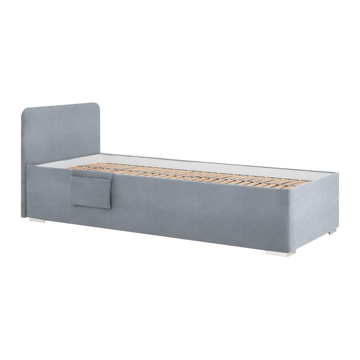 Bett Remi Grau ca. 90x200cm - Chromfarben/Naturfarben, KONVENTIONELL, Holz/Kunststoff (90/200cm) - Mömax