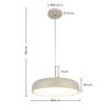LED-HÄNGLAMPA MIKE - vit/sandfärgad, Modern, metall/plast (40/40/130cm) - Mömax