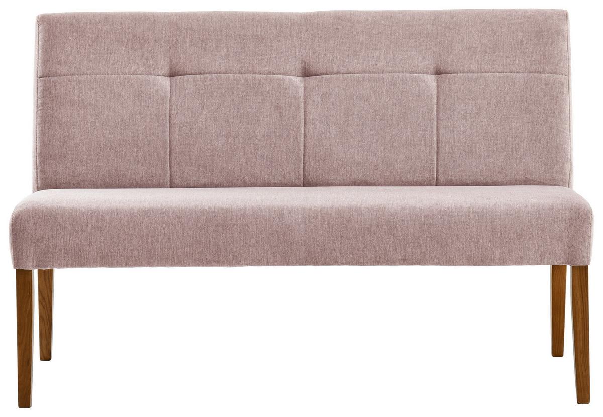 ŁAWKA DAMLA - kolor dębowy/brudny róż, Konventionell, drewno/tkanina (140/91,5/63cm) - Cantus