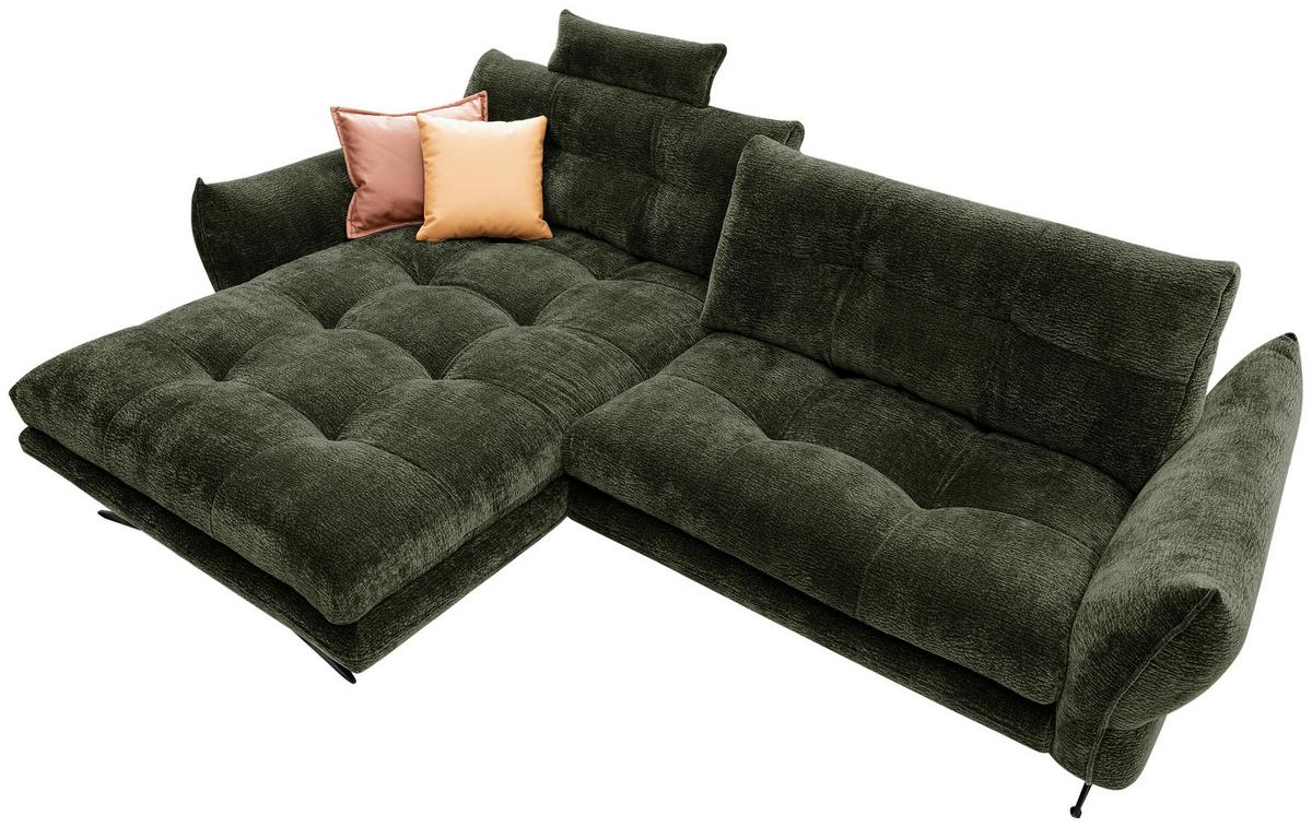 Kutna Garnitura Baxter - siva/crna, Moderno, tekstil/metal (177/68-87/280cm) - Premium Living