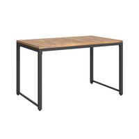 STÓŁ TARASOWY ARGOS - kolor naturalny/czarny, Modern, metal/drewno (100/42/60cm) - Ambia Garden