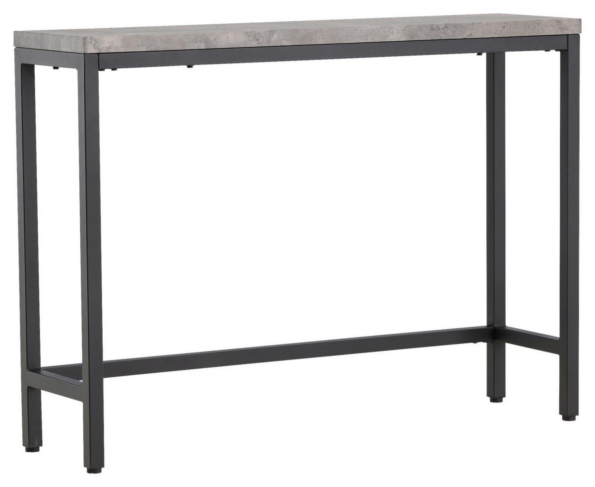 BEISTELLTISCH RISE - Schwarz/Grau, Design, Holzwerkstoff/Metall (110/30/80cm) - Livetastic