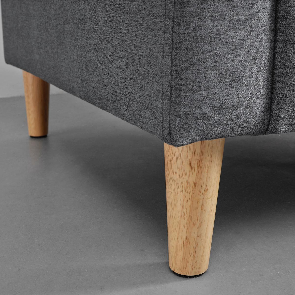 Coltar NOEMIE - gri, Modern, lemn/textil (198/86/78-135cm) - Bessagi Home
