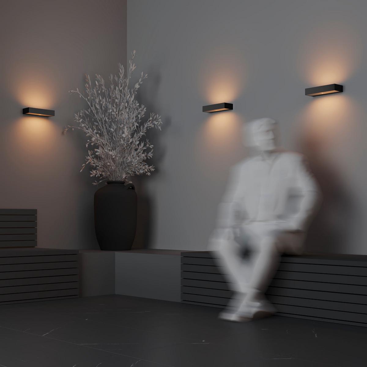 AUSSENWANDLEUCHTE LOT - Graphitfarben, Modern, Metall (30/12/5,5cm) - MAYTONI