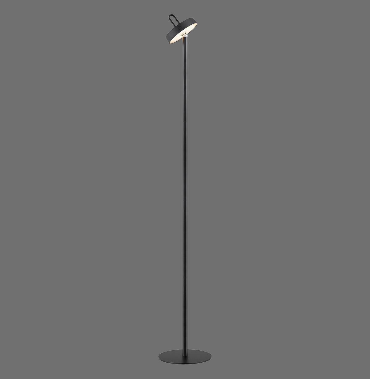 LED-Stehleuchte Amag Schwarz max. 1,5 Watt - Schwarz, MODERN, Kunststoff/Metall (18/18/125cm)