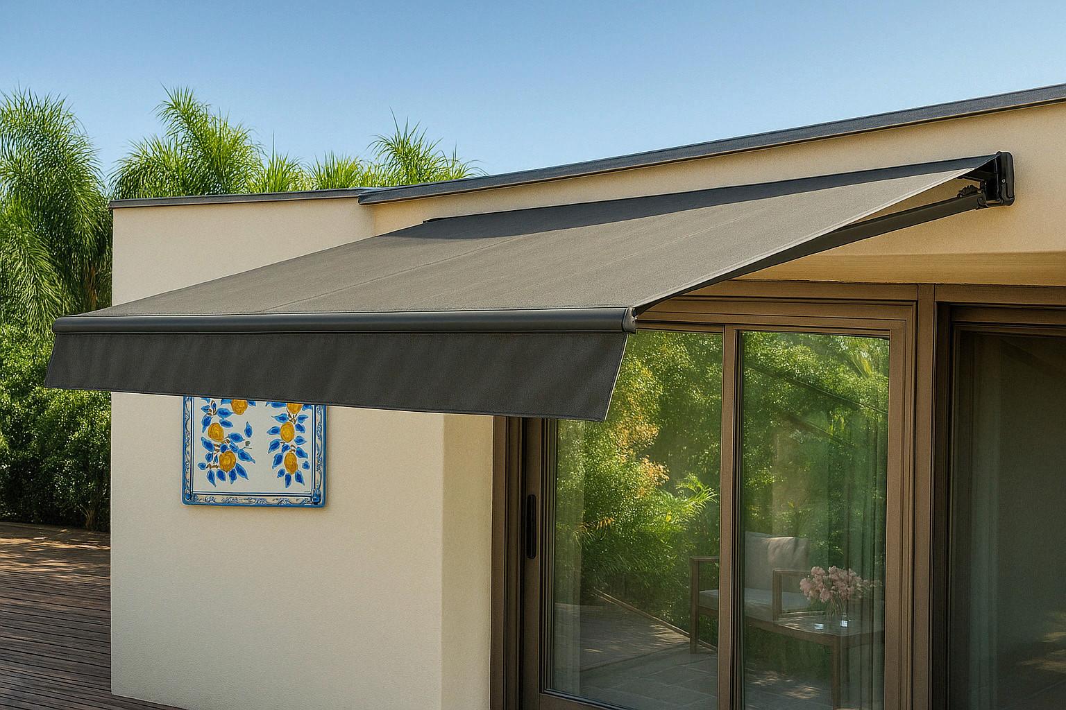 MARKISE ELEKTR. MARKISE 495X300 ANTHR. - Dunkelgrau/Anthrazit, MODERN, Kunststoff/Metall (300/20/495cm) - Gardenson