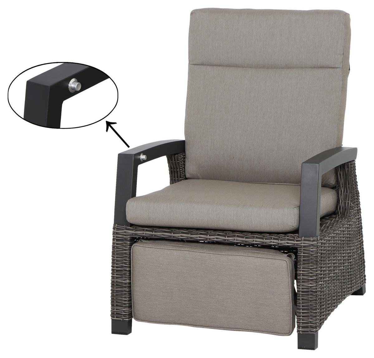 Loungegarnitur Corido Grau - Basics, Keramik/Kunststoff (72/103/160cm) - Siena Garden