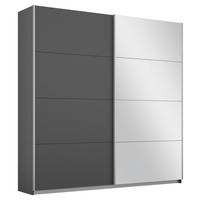 Ormar S Kliznim Vratima Belluno - siva/boje aluminija, Moderno, drvni materijal/metal (181/230/62cm) - Modern Living