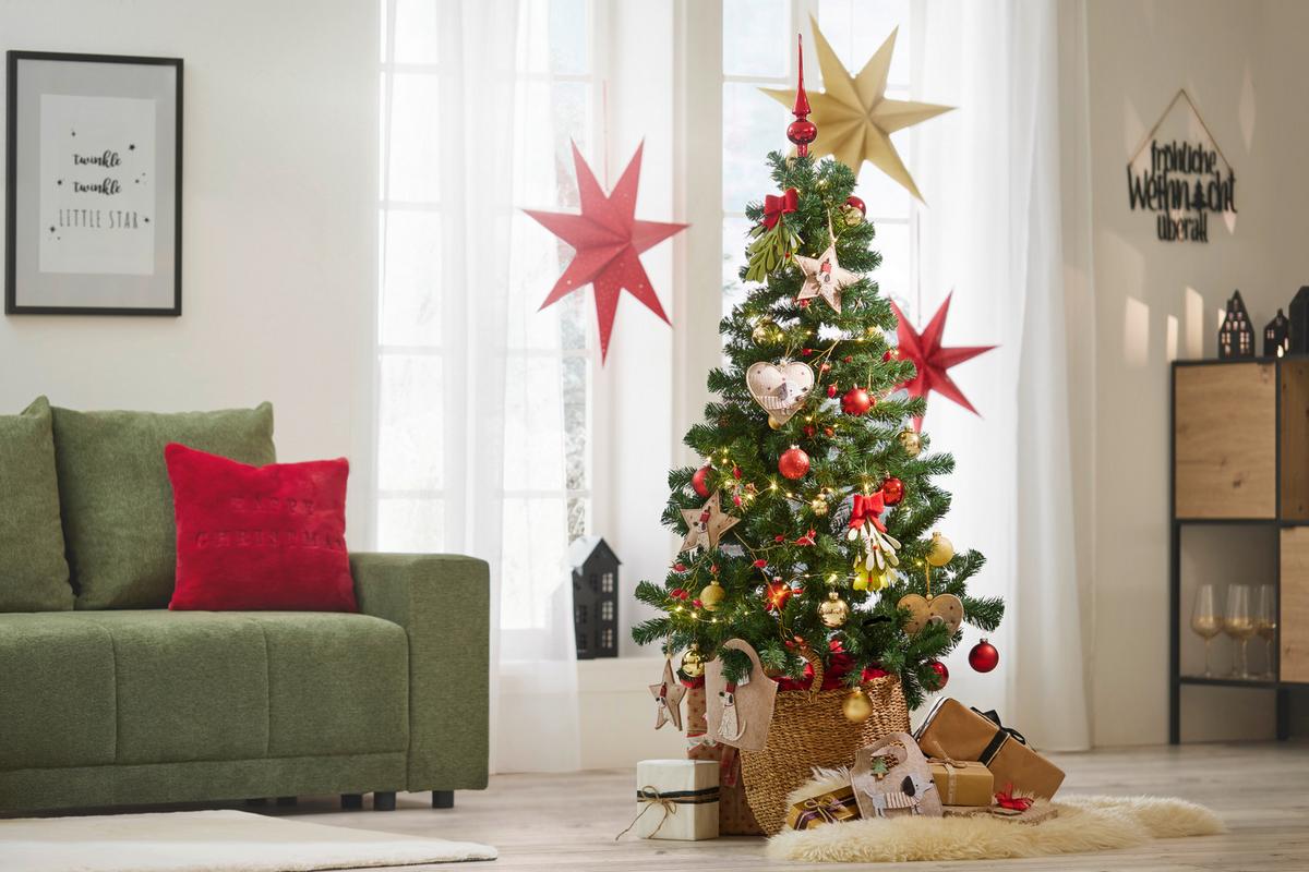 Weihnachtsbaum Edwards Grün - Grün, KONVENTIONELL, Kunststoff (69/120cm) - Modern Living