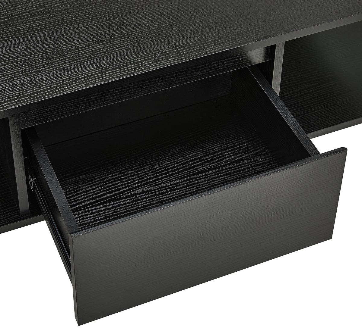 STOLIK KAWOWY NORDIC - czarny, Design, materiał drewnopochodny/drewno (110/42/60cm) - MID.YOU