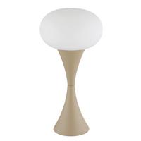 TISCHLEUCHTE 21027SA - Sandfarben/Weiss, Design, Glas/Kunststoff (18/36,9cm) - Globo