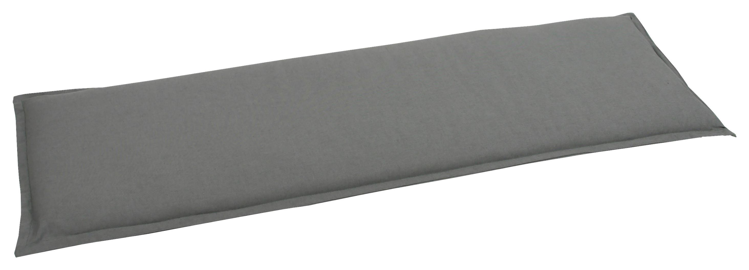 Bankauflage Anthrazit ca. 148x6x48cm - Anthrazit, Basics, Textil (148/6/48cm)