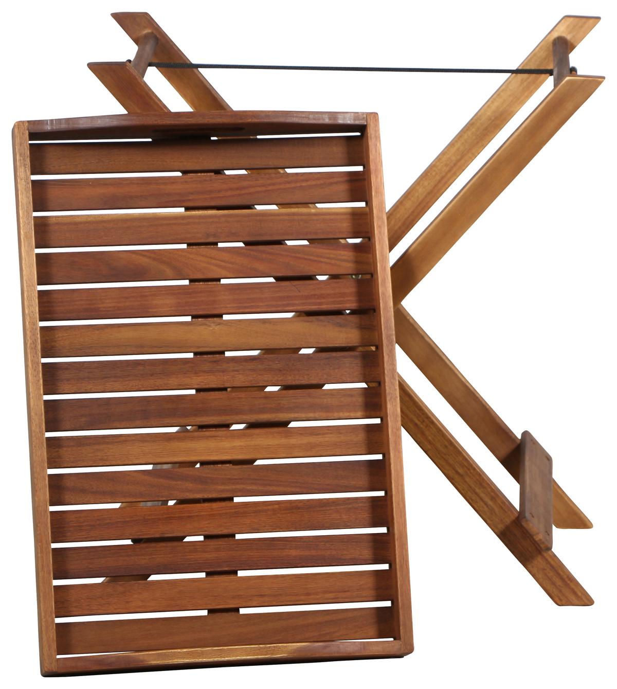 GARTENBEISTELLTISCH 358329 - Akaziefarben, MODERN, Holz (60/40,5/66,5cm) - Siena Garden