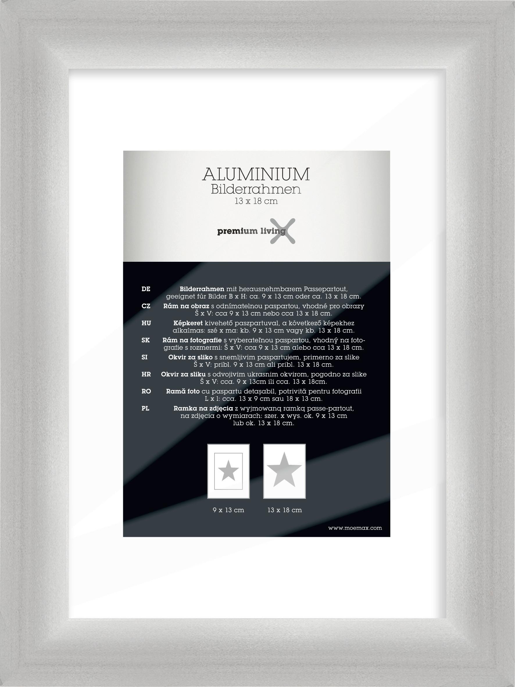Okvir Za Slike Aluminium - srebrne barve, Basics, kovina (16,1/21,1/2.2cm) - Premium Living