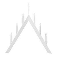 Led-dekoleuchte 410212 Kerzenständer - Weiss, Basics, Holz/Kunststoff (60/7/64,5cm) - Eglo