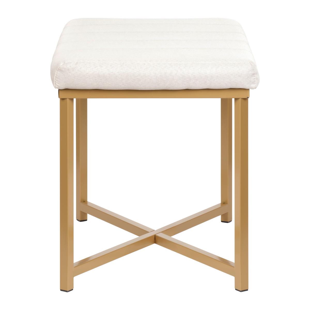 Sitzbank Leo Goldfarben/Beige - Beige/Goldfarben, Modern, Holzwerkstoff/Textil (58/47/38cm) - Mömax