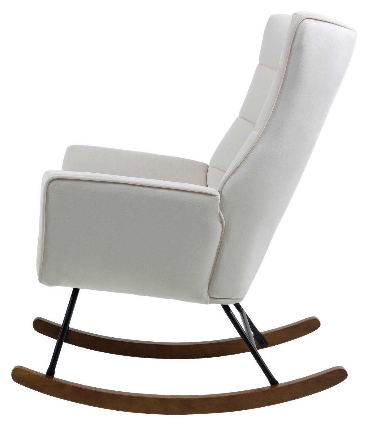 Schaukelstuhl Bryana Beige Polyester - Beige, Design, Holz/Kunststoff (68/97/88cm) - Kayoom