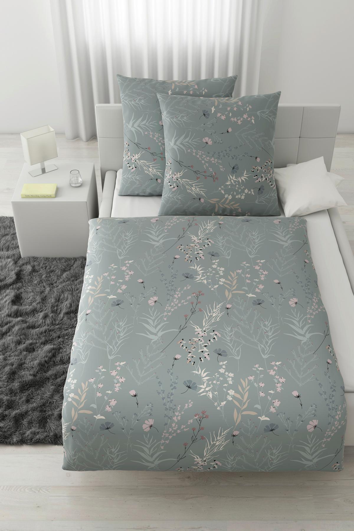 Bettwäsche Lina XXL Grau ca. 200x200cm - Grau, KONVENTIONELL, Textil (200/200cm) - Mömax