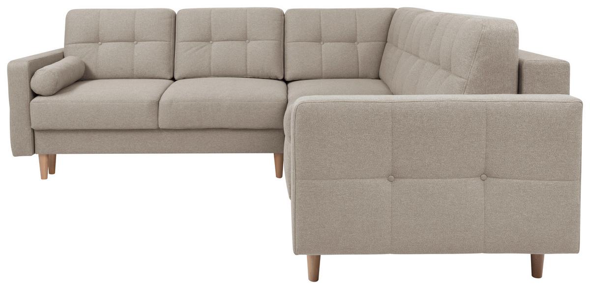 Kutna Garnitura Noret - bež/hrast Wotan, Konvencionalno, tekstil/drvo (242/242cm) - Modern Living