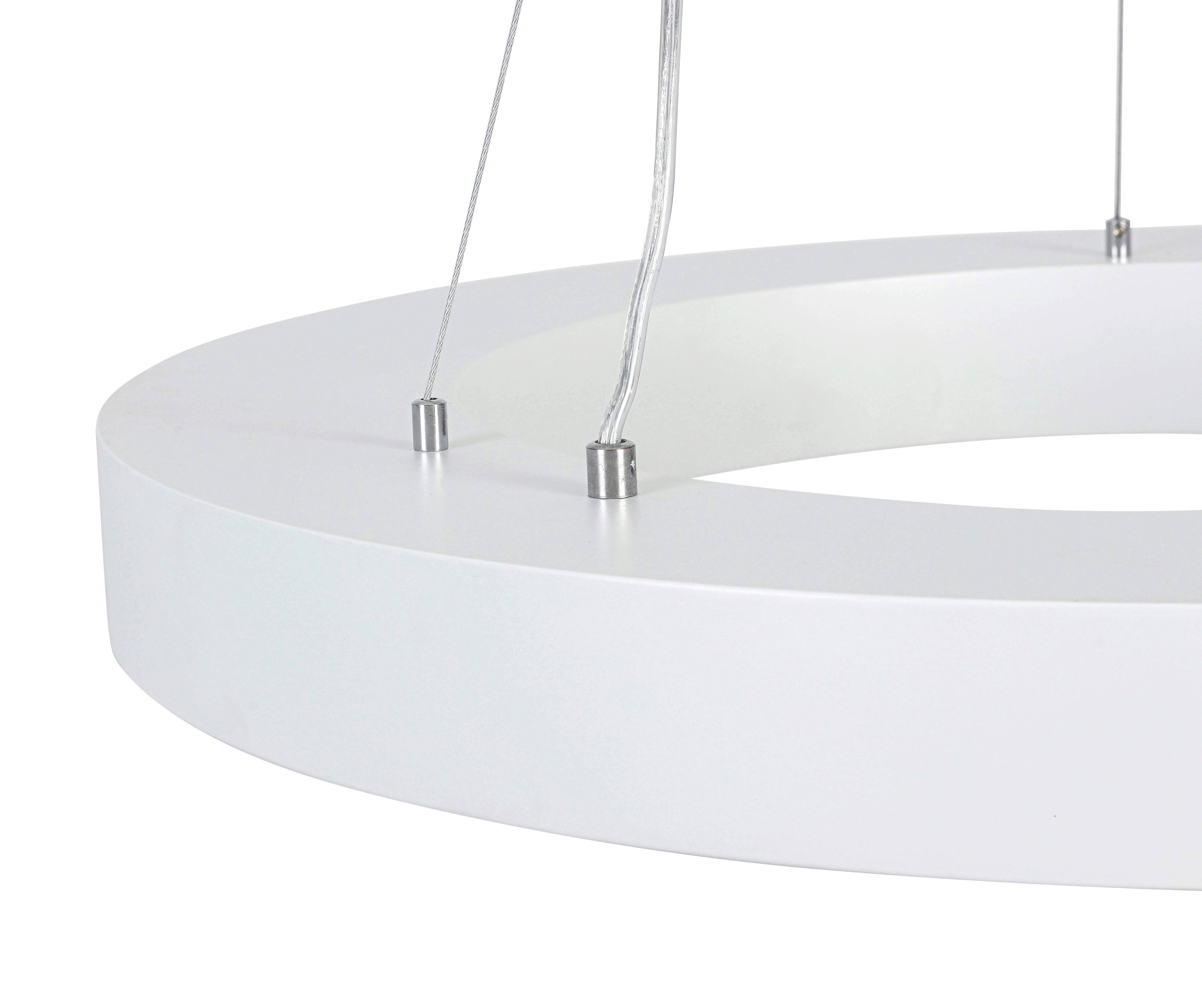 LED-HÄNGLAMPA SANDL - vit/kromfärg, Modern, metall/plast (60/60/120cm) - Mömax