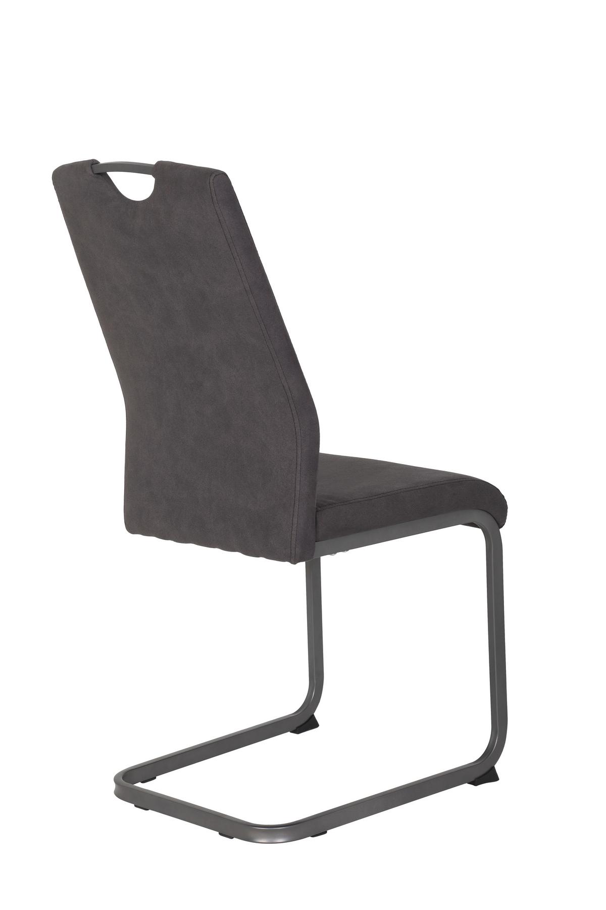 SCHWINGSTUHL-SET CHRISTINA II S 4ER-SET - Anthrazit/Grau, MODERN, Textil/Metall (44/61/98cm) - MID.YOU