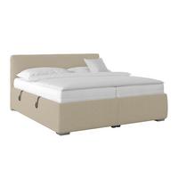 Tapecirani Krevet S Madracem Lesia - bijela/boje kroma, Moderno, drvni materijal/drvo (180/200cm)