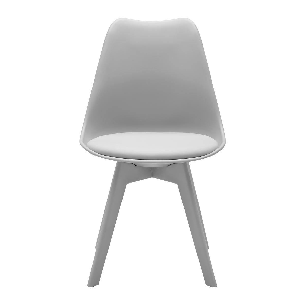 KRZESŁO MIA - jasnoszary, Modern, tworzywo sztuczne/tkanina (50/84/54cm) - Bessagi Home