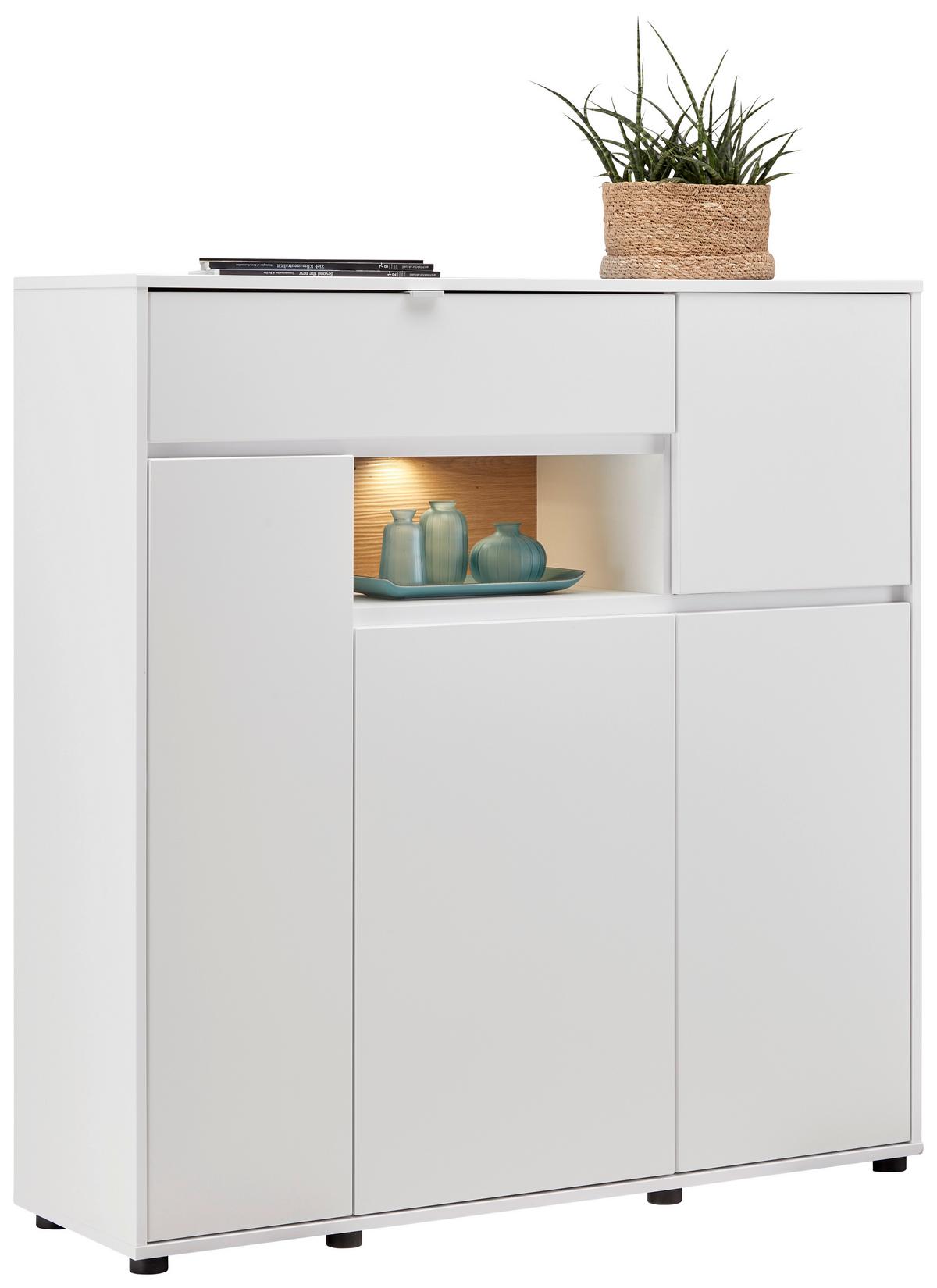 highboard in weiß/eiche artisan online kaufen ➤ mömax