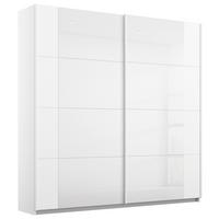 DULAP USI CULISANTE ARTEMIS - alb/alb lucios intens, Modern, sticlă/material pe bază de lemn (181/210/62cm) - Modern Living