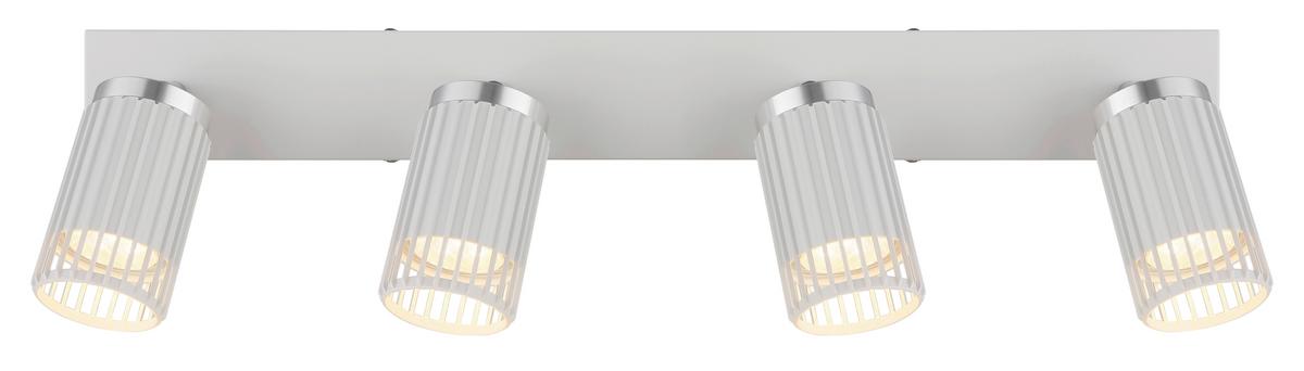 STRAHLER 57906-4W KORBEN - Chromfarben/Weiss, Design, Metall (53/12,5/15,5cm) - Globo