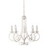 Kronleuchter Pompei Weiß max. 6 Watt - Weiß, KONVENTIONELL, Metall (60/110cm)