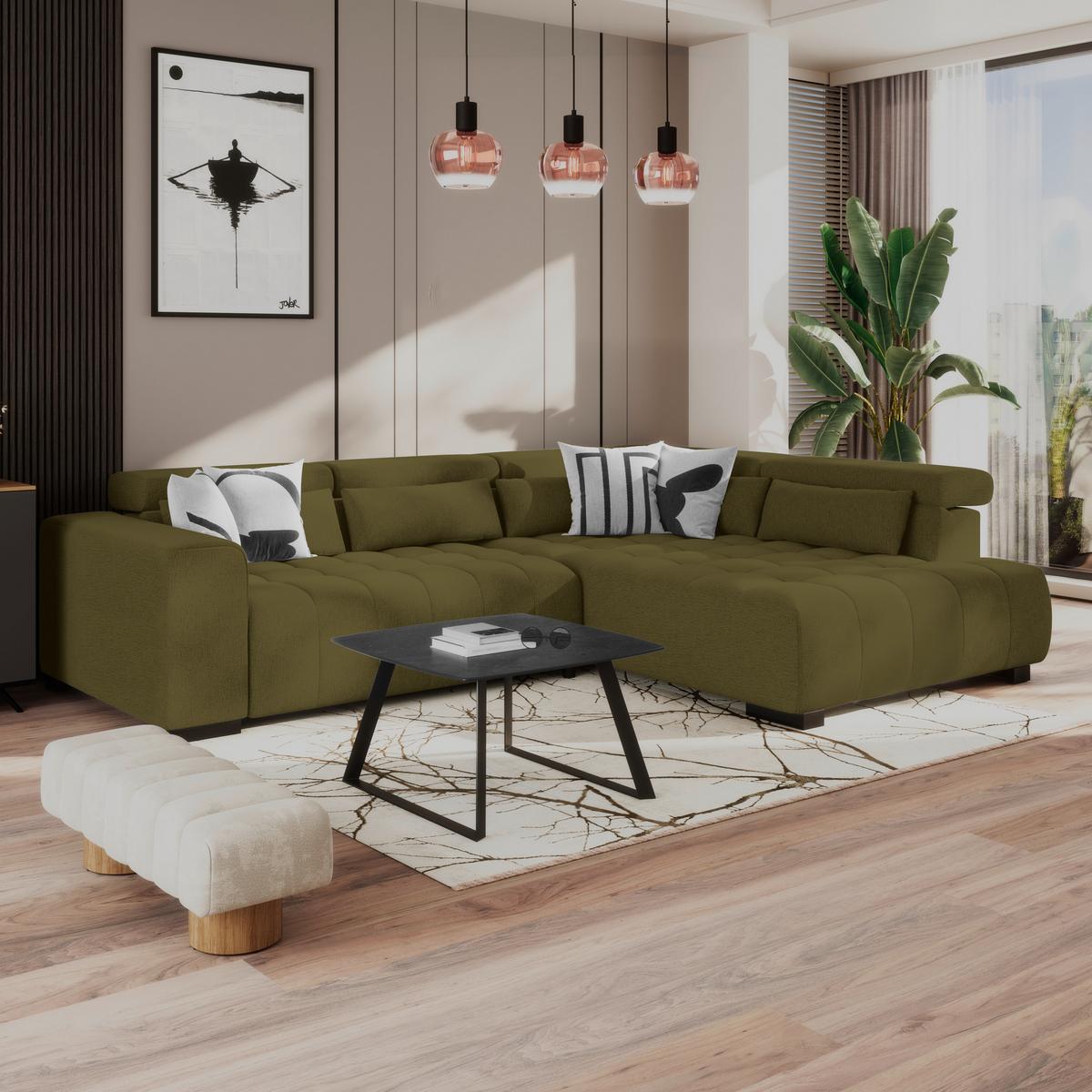 Coltar MATERA - măsliniu, Trend, textil (311/226cm)