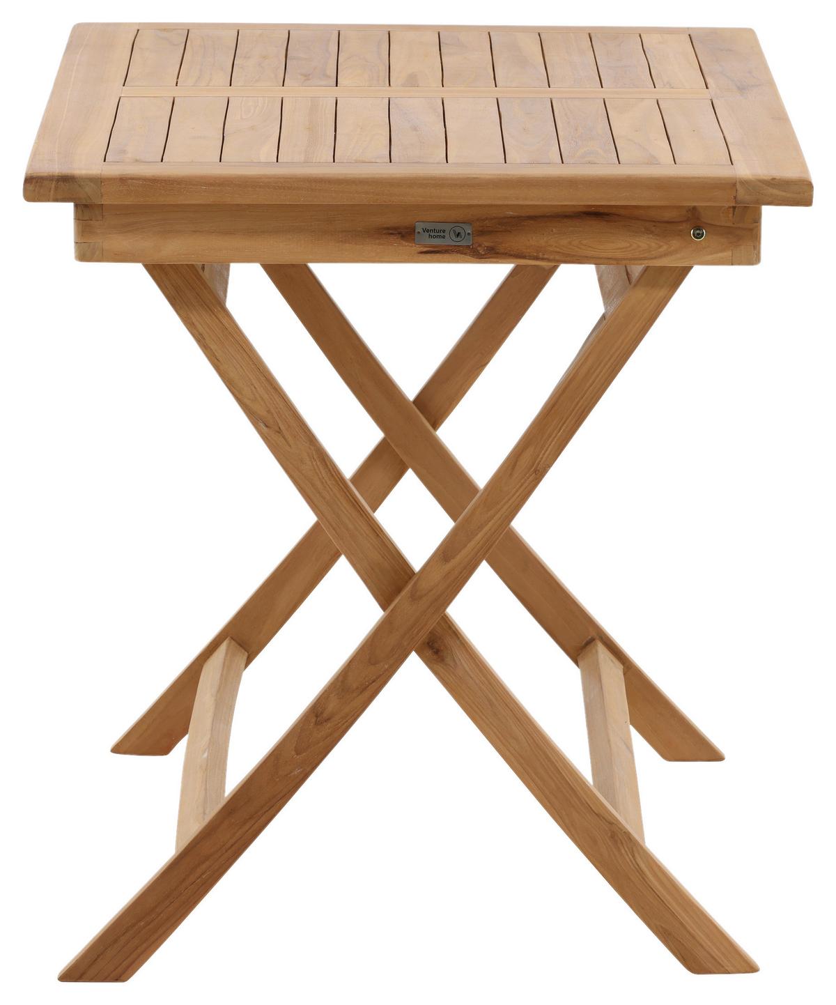 Gartentisch Kenya ca. 120x70x75 cm Teakholz - Teakfarben, KONVENTIONELL, Holz (120/70/75cm) - Gardenson