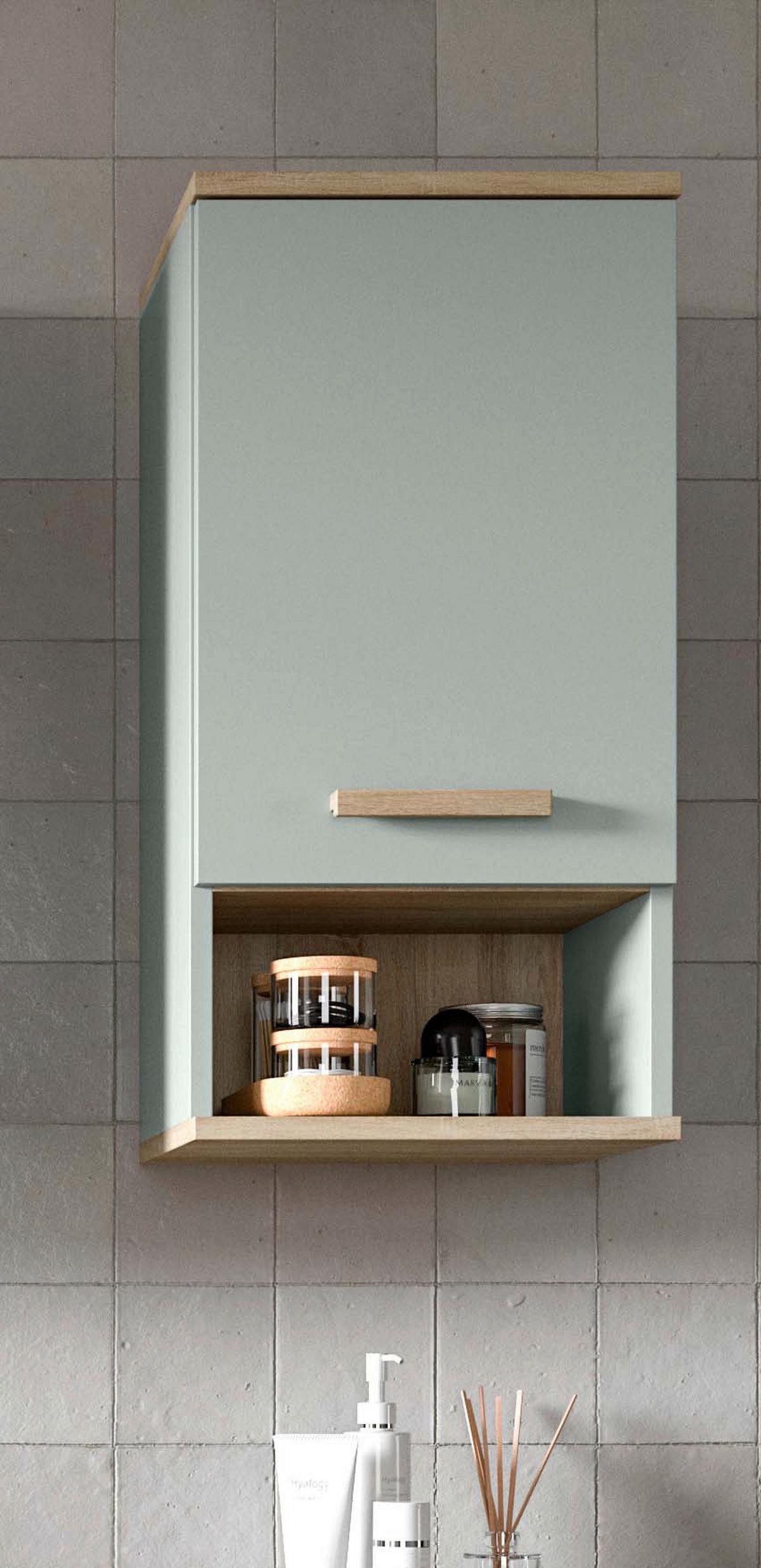 Hängeschrank Star ca. 34x68x28 cm Eiche/Grüngrau - Graugrün/Eiche San Remo, MODERN, Holzwerkstoff/Kunststoff (34/68/28cm) - MID.YOU