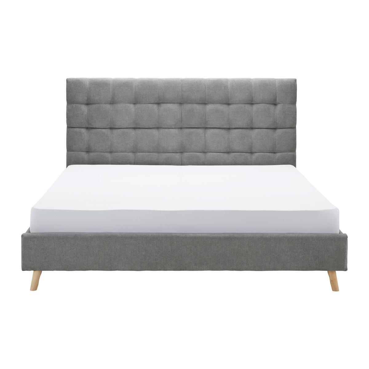 Kárpitozott Ágy Cesaro - szürke, Modern, textil/fa (180/200cm) - Bessagi Home