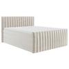 Boxspringbett Simon in Beige ca. 160x200cm - Beige/Schwarz, Konventionell, Holzwerkstoff/Kunststoff (160/200cm) - Premium Living