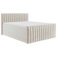 PAT BOXSPRING SIMON - bej, Konventionell, textil/material pe bază de lemn (180/200cm) - Premium Living