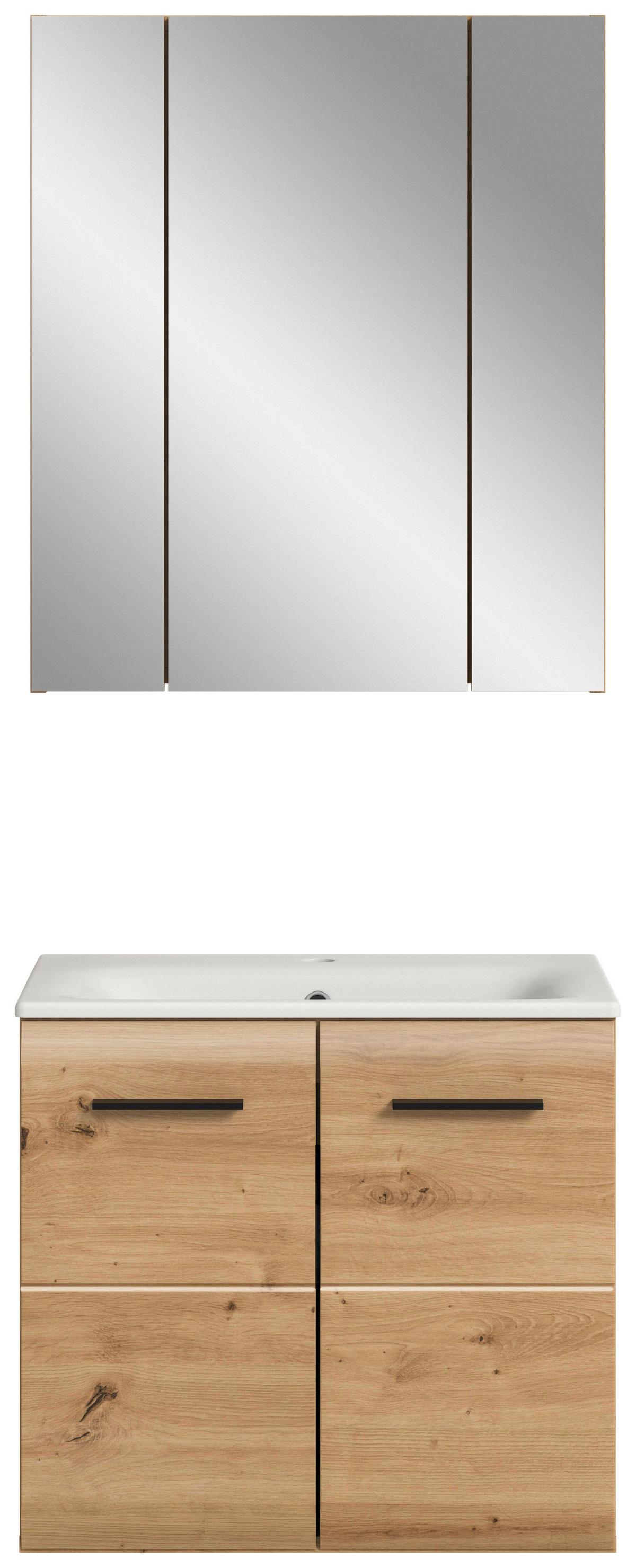 BADEZIMMER ICE - Weiss/Schwarz, Basics, Keramik/Holzwerkstoff (60cm) - MID.YOU