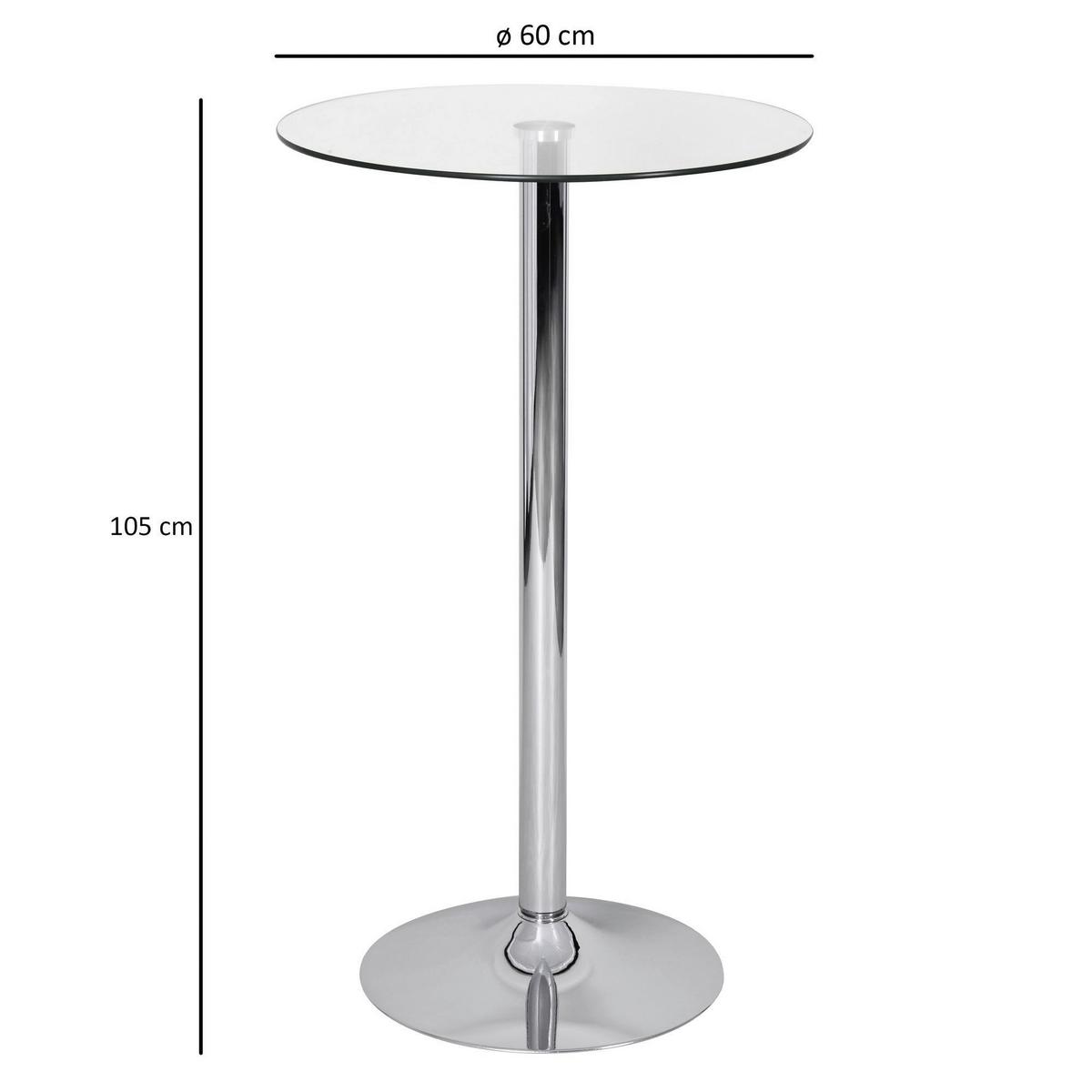 Stoječa Miza Zamora Ii - prosojno, Moderno, steklo (60/105cm) - MID.YOU