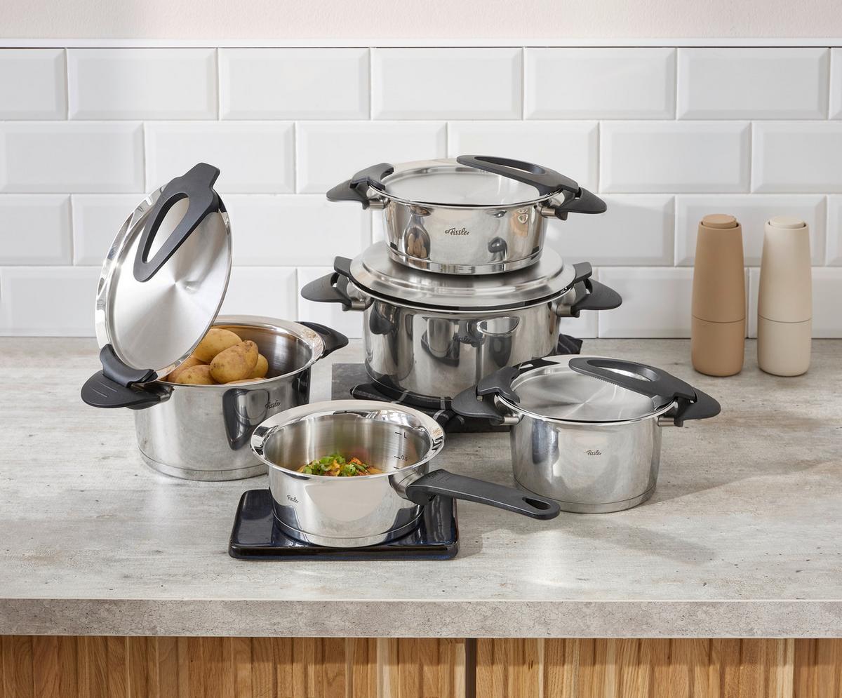 ZESTAW GARNKÓW 1611805000 FISSLER - kolor srebrny, Basics, metal - Fissler